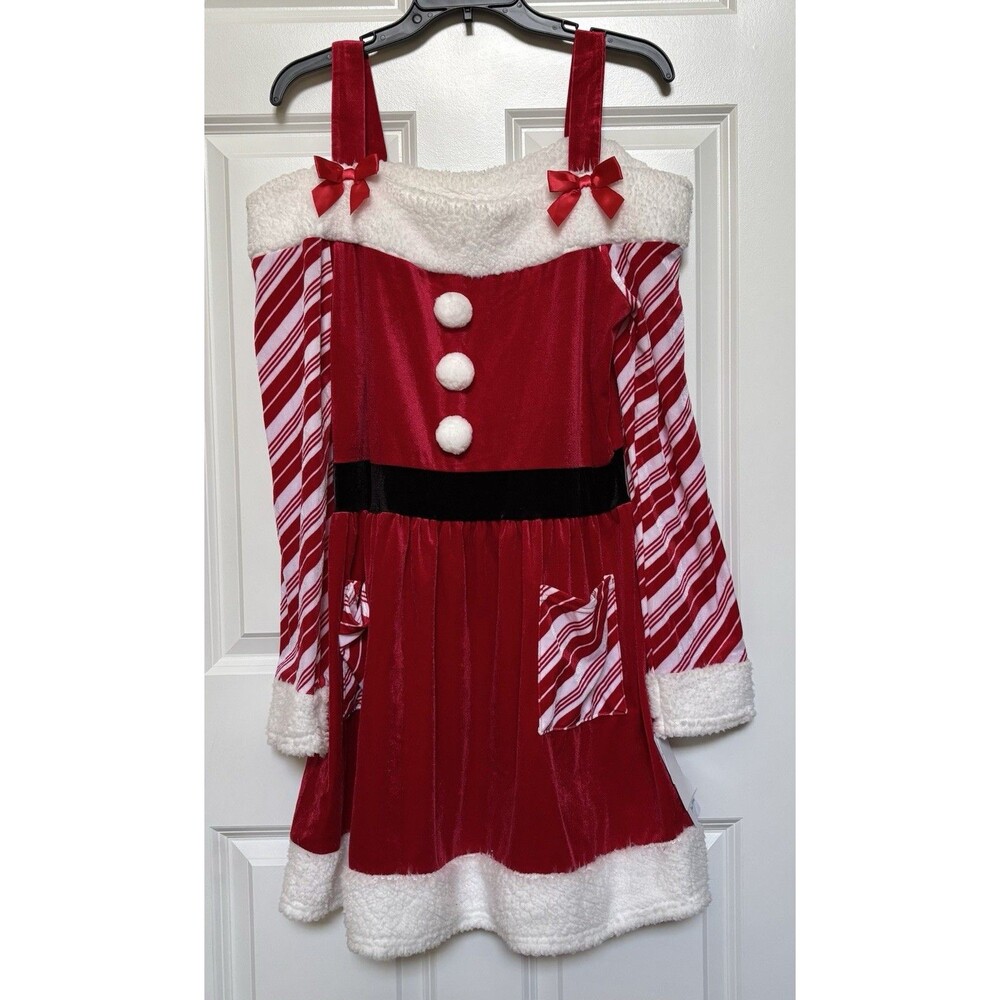 Born Famous Women's Christmas Dress Size XXL Off Shoulder Velvet Holyday Santa
